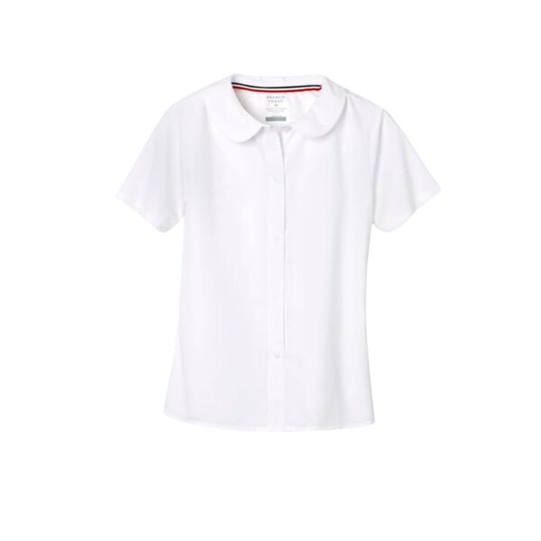 Girls Short Sleeve Modern Peter Pan Blouse Thumbnail