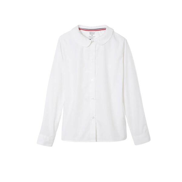 Girls Long Sleeve Modern Peter Pan Blouse Thumbnail